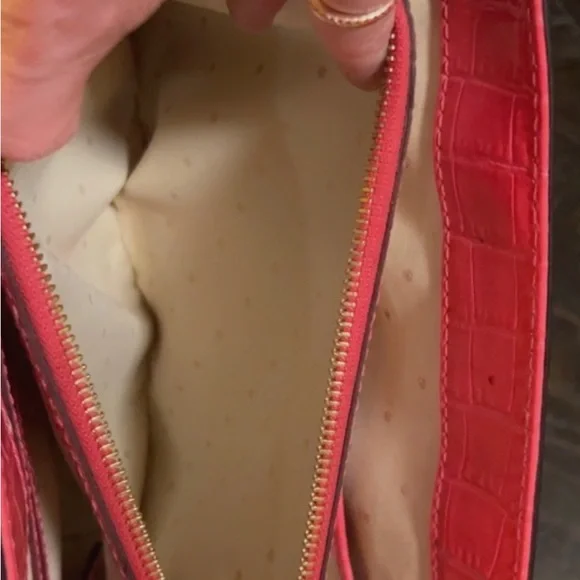 Kate Spade | Women’s Croc Embossed Hand Shoulder Bag Tote - Picture 7 of 9